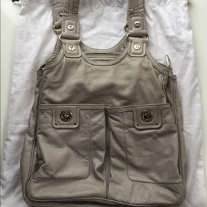 MBMJ Totally Turnlock Teri Leather Tote Bag